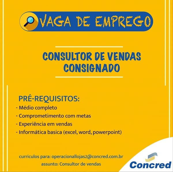 CONSULTOR DE VENDAS