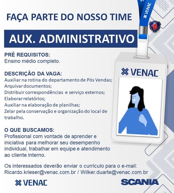 VENAC CONTRATA AUXILIAR ADMINISTRATIVO